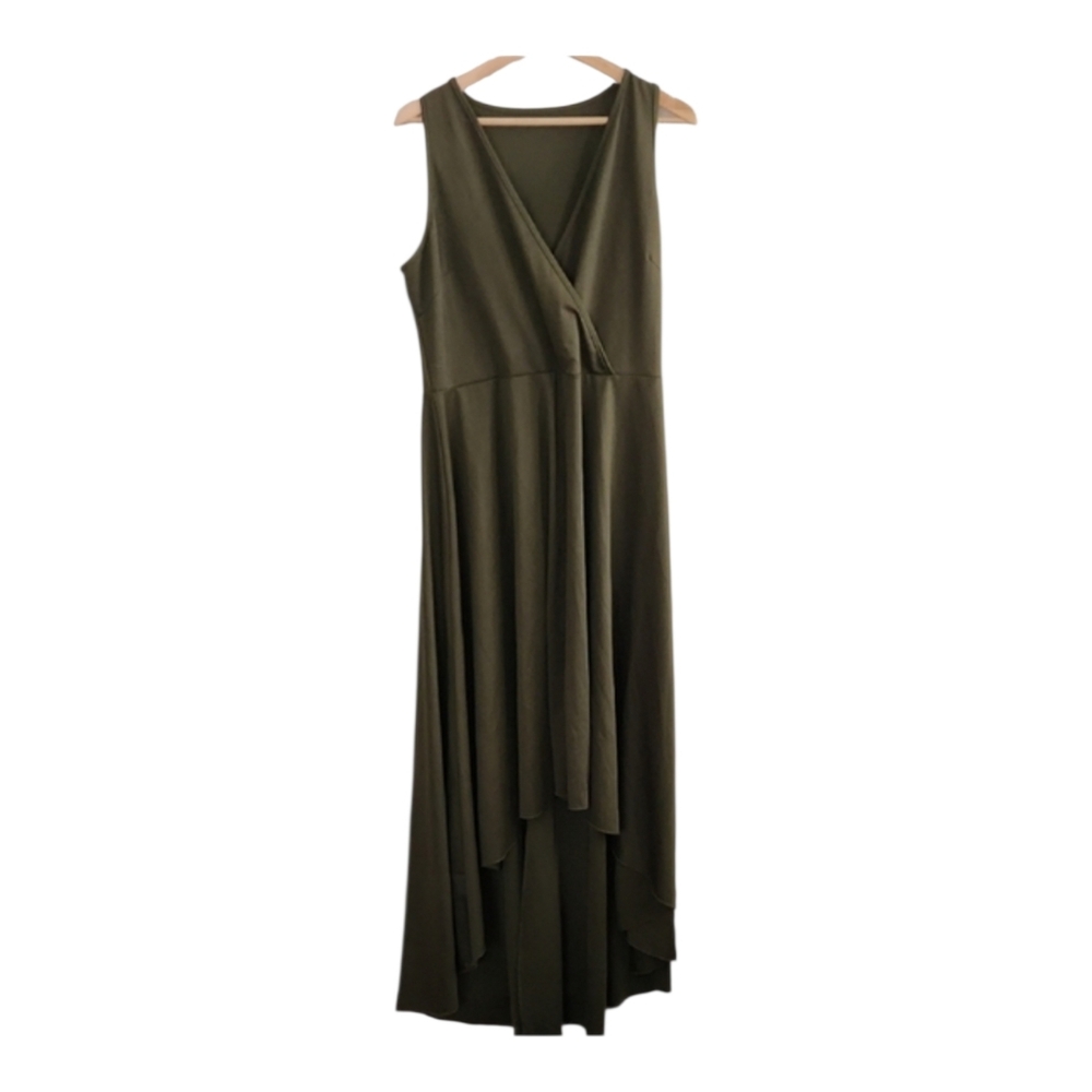 Elegant Olive Green Maxi Dress